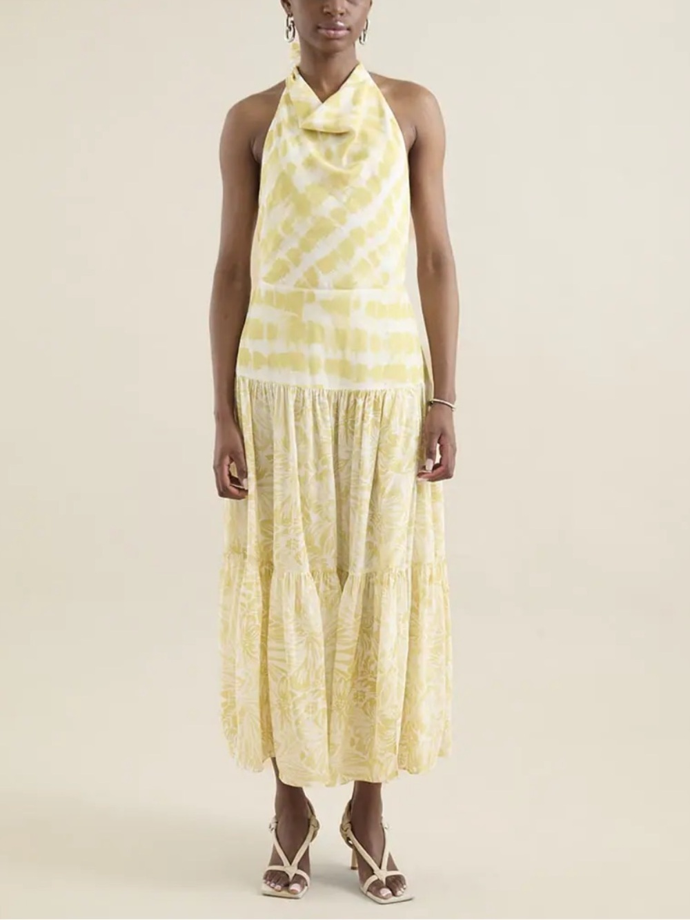 Banana Republic Silk Floral Open Back Dress